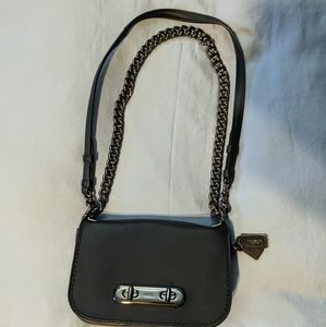 Coach Swagger Shoulder Bag Black and Gunmetal